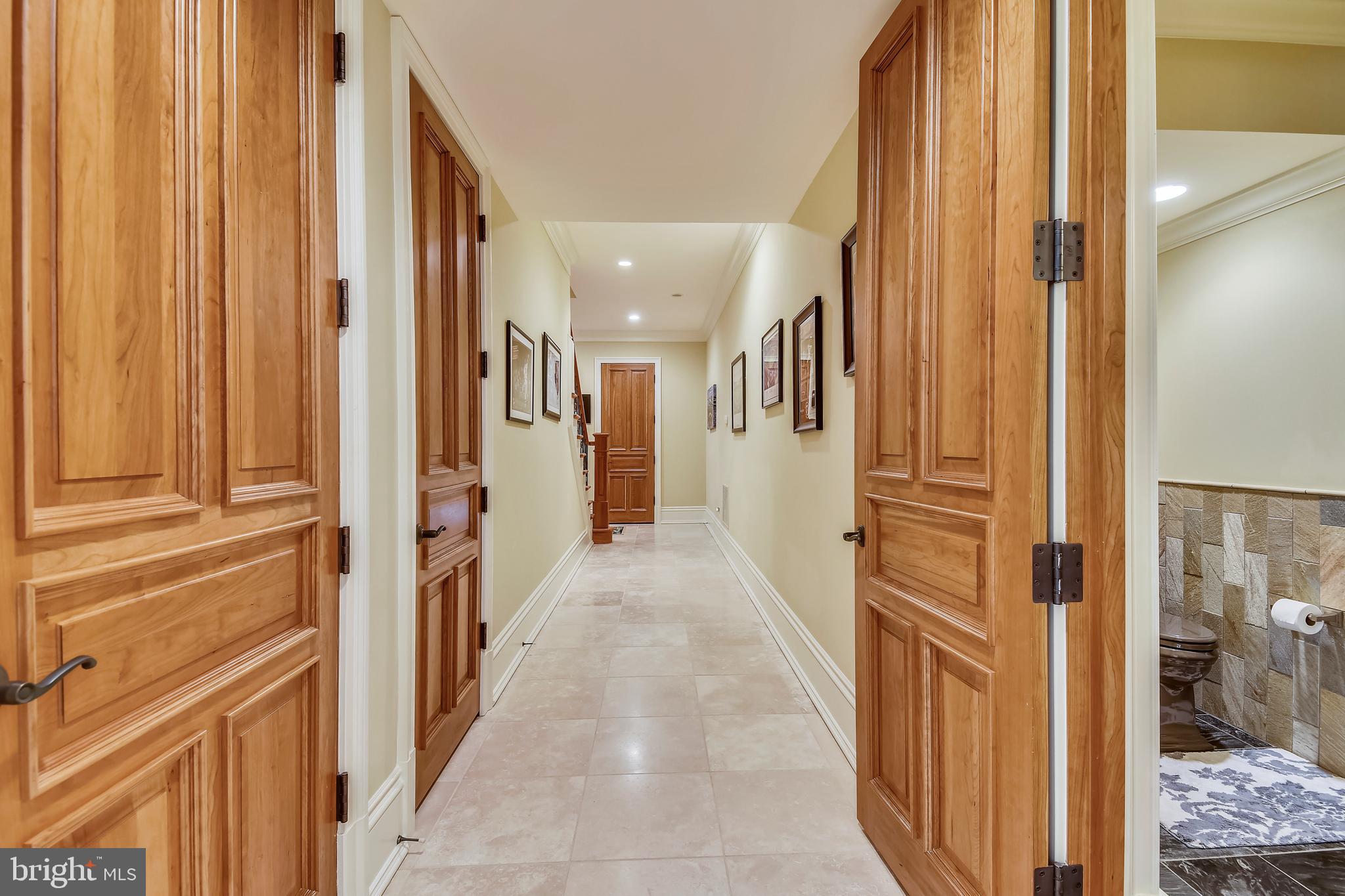 14416 Loyalty Road Leesburg, VA 20176 - Photo 47 of 61 Basement hall (solid cherry 8ft doors throughout)