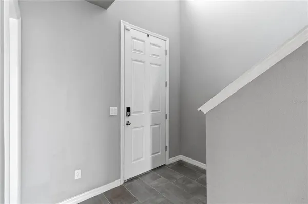 an empty room with closet