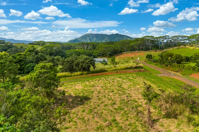 a view of an outdoor space and mountain view