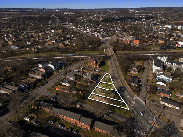 an aerial view of multiple houses