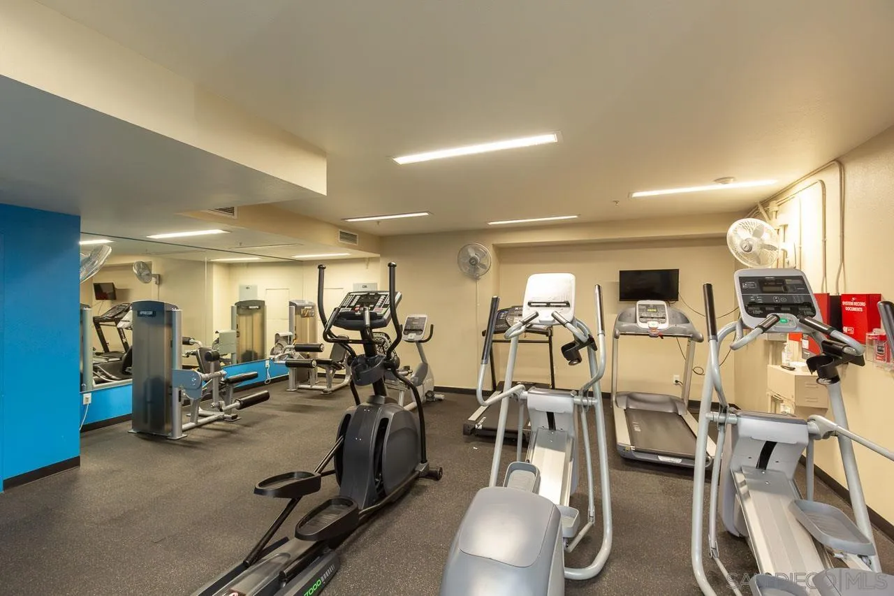 450 J Street, Unit 3151 San Diego, CA 92101 - Photo 10 of 13 a view of a room with gym equipment