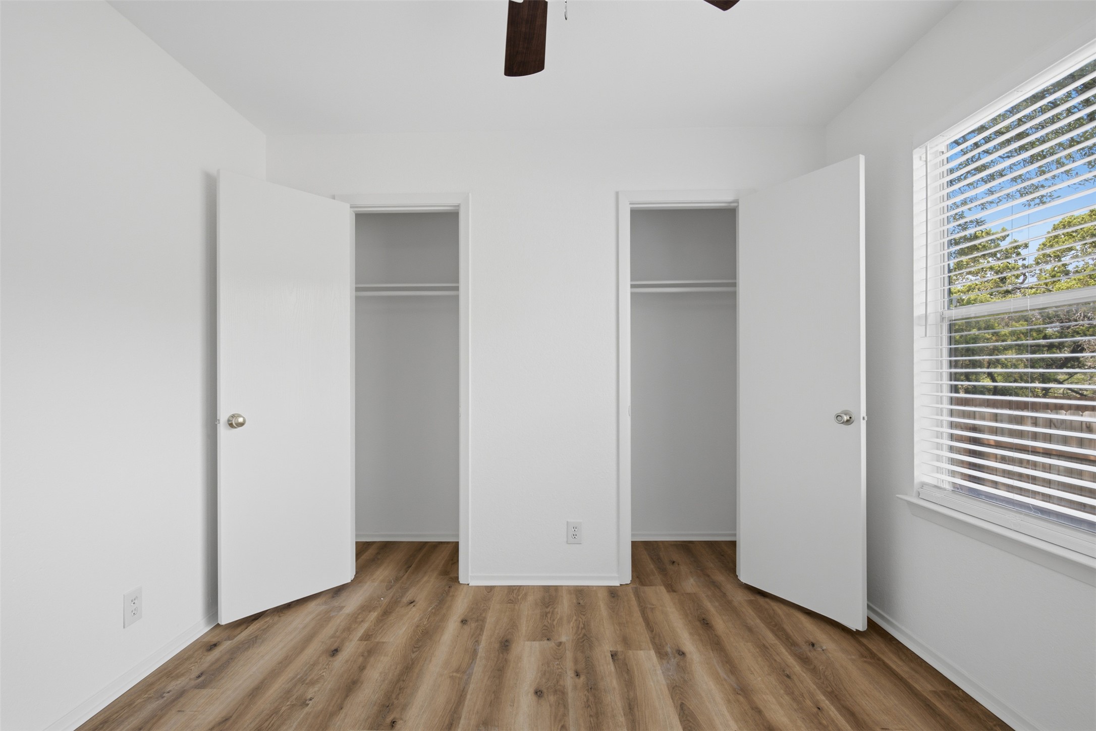 11611 Rustic Rock Drive, Unit B Austin, TX 78750 - Photo 17 of 30 Bedroom # 2 of 3, ample storage ceiling fan