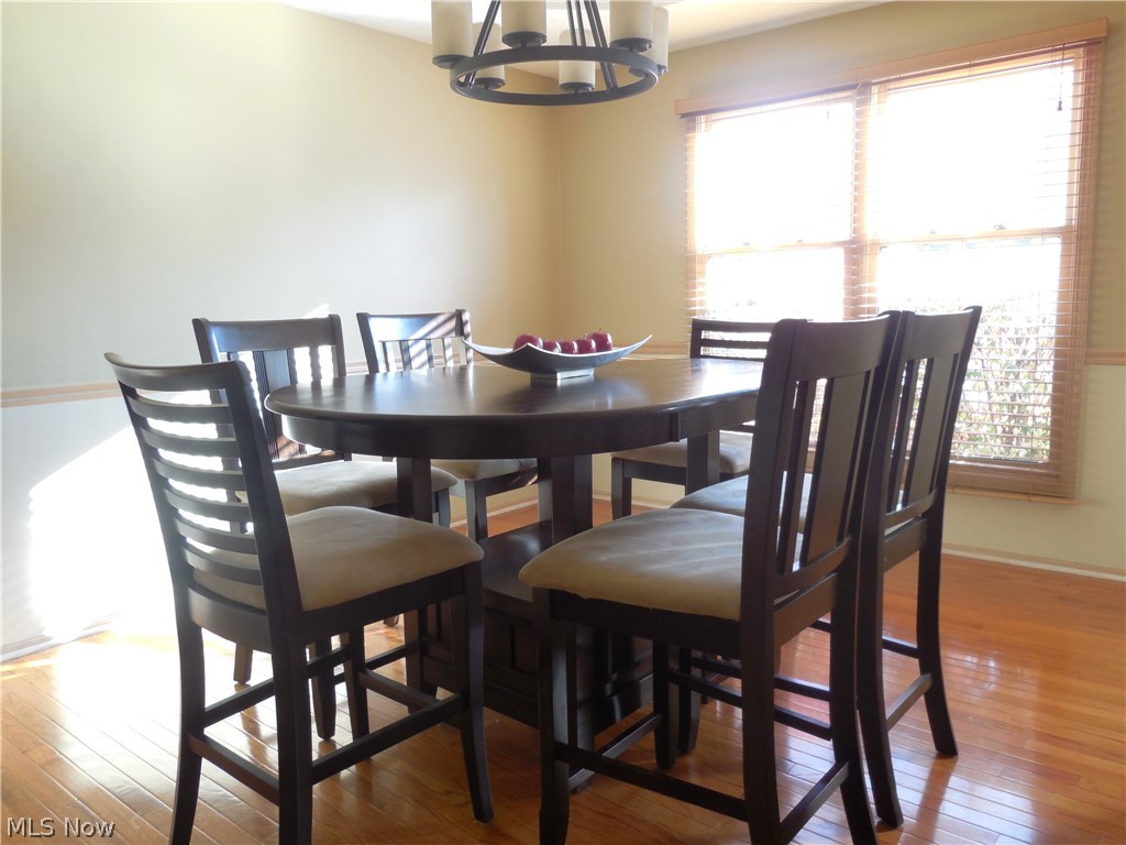 32653 Pettibone Road Solon, OH 44139 - Photo 11 of 31 Large formal dining room with hardwood flooring, tray ceiling and tall windows.