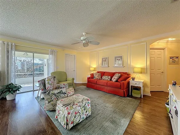 a living room with furniture and a couch