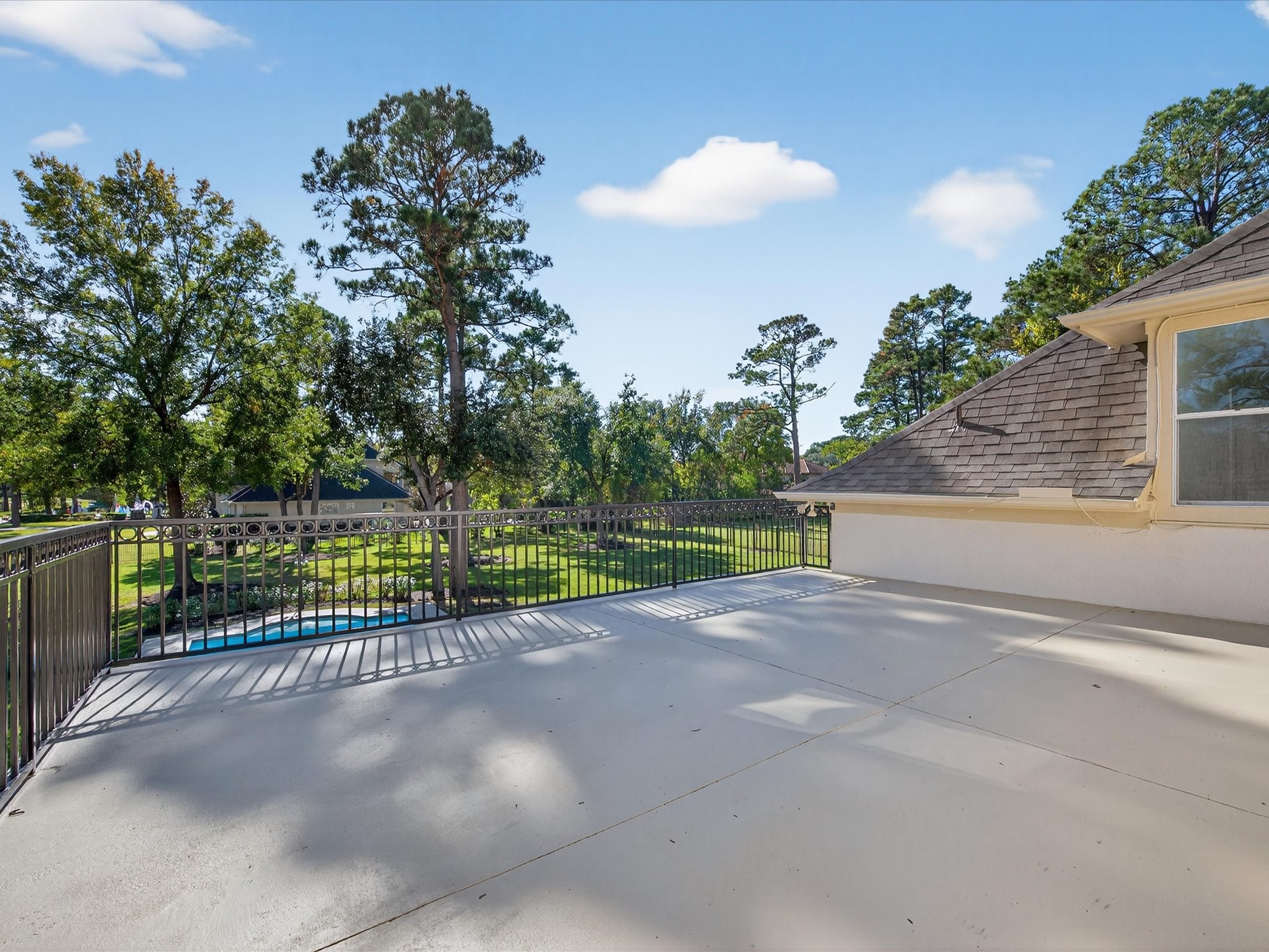 11 Gleannloch Estates Drive Spring, TX 77379 - Photo 29 of 50 The balcony offers ample space for entertaining, outdoor living, and creating lasting memories with family and friends.
