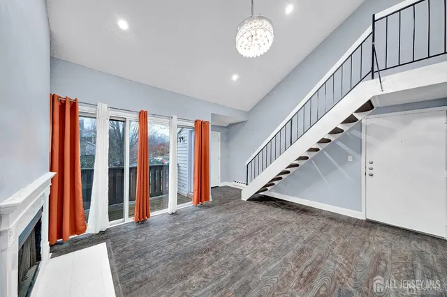 a view of an entryway with staircase