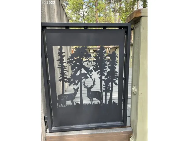 a view of a glass door