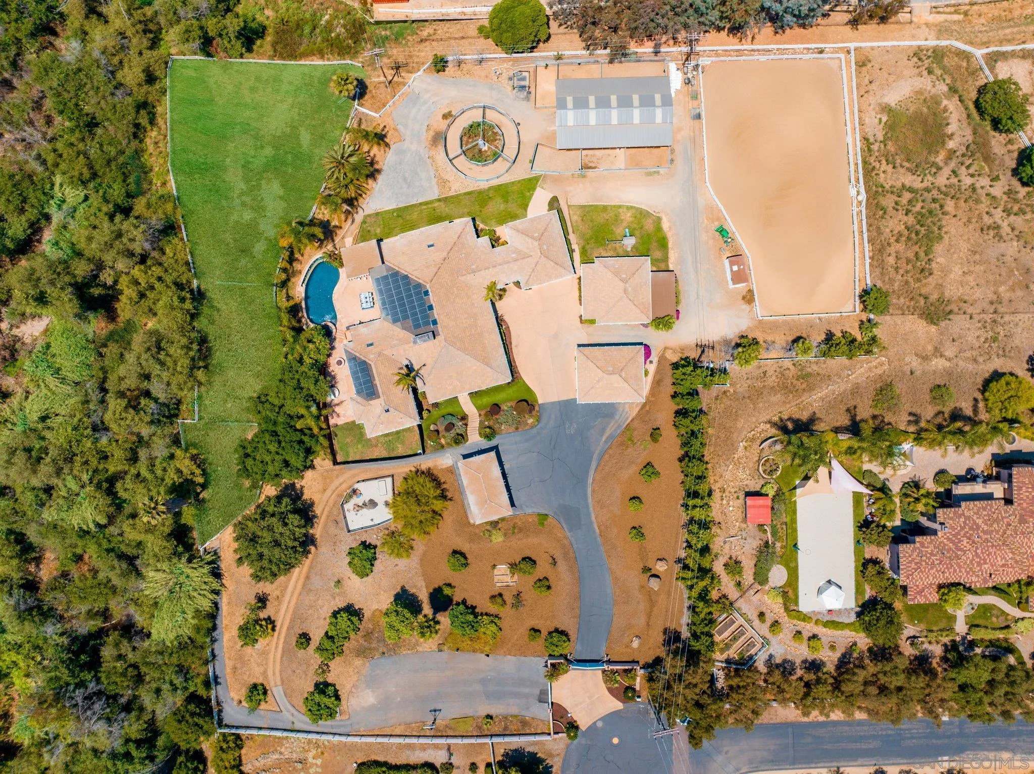 3111 Brookside Lane Encinitas, CA 92024 - Photo 23 of 40 an aerial view of residential house with outdoor space and parking