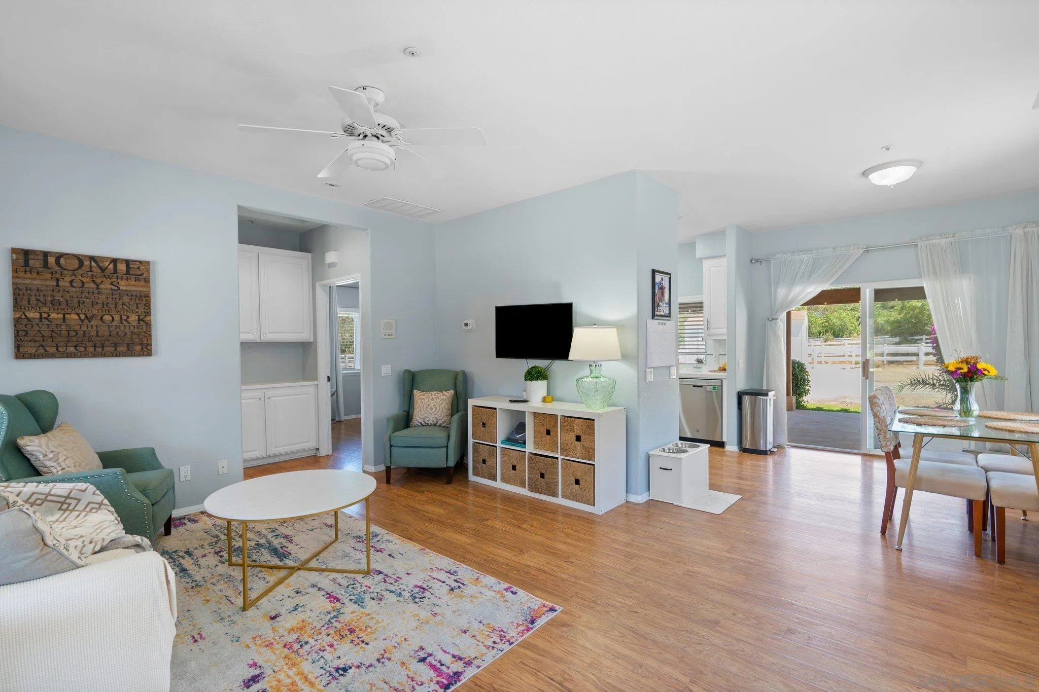 3111 Brookside Lane Encinitas, CA 92024 - Photo 31 of 40 a living room with furniture and a flat screen tv