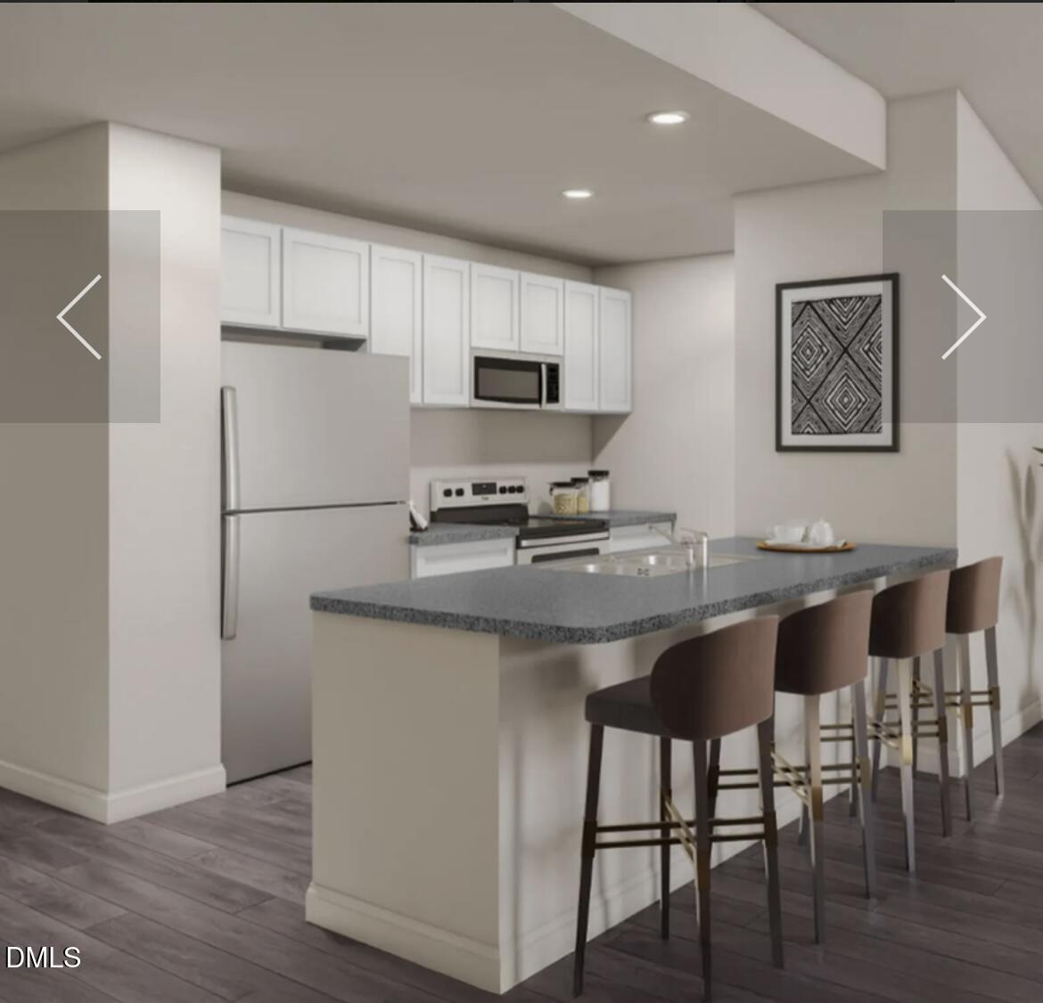 106 Lillian Court Roxboro, NC 27573 - Photo 4 of 8 a kitchen with stainless steel appliances granite countertop a dining table chairs refrigerator and sink
