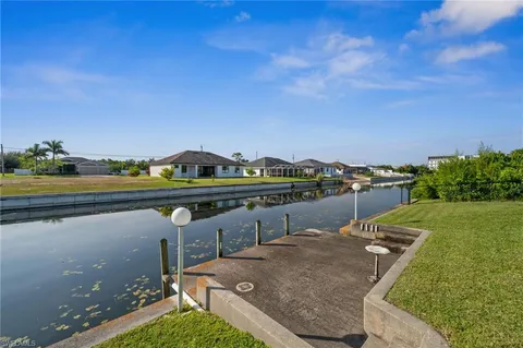 a view of a lake with a city