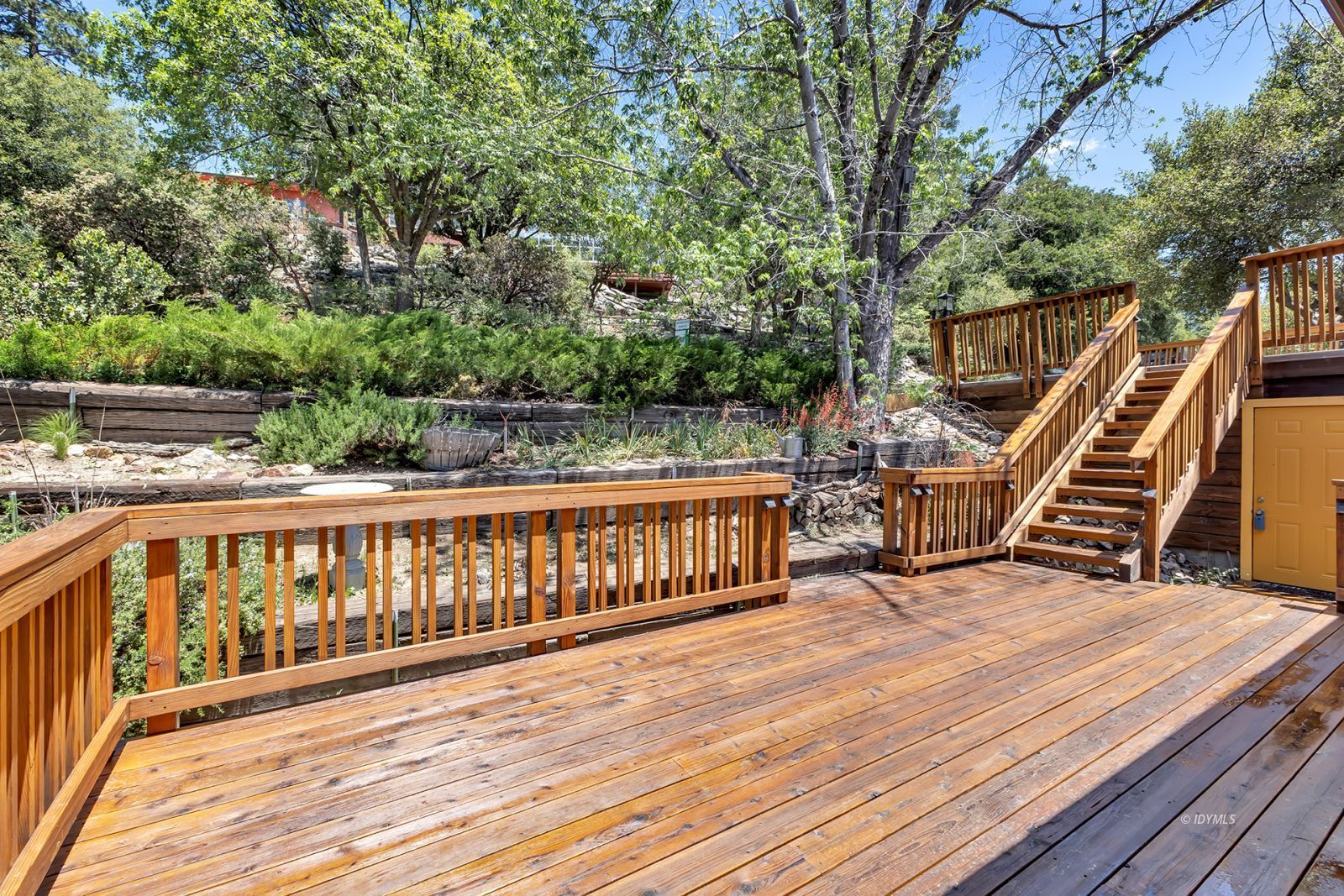 53015 Double View Drive Idyllwild, CA 92549 - Photo 21 of 99 a view of balcony with wooden floor and fence