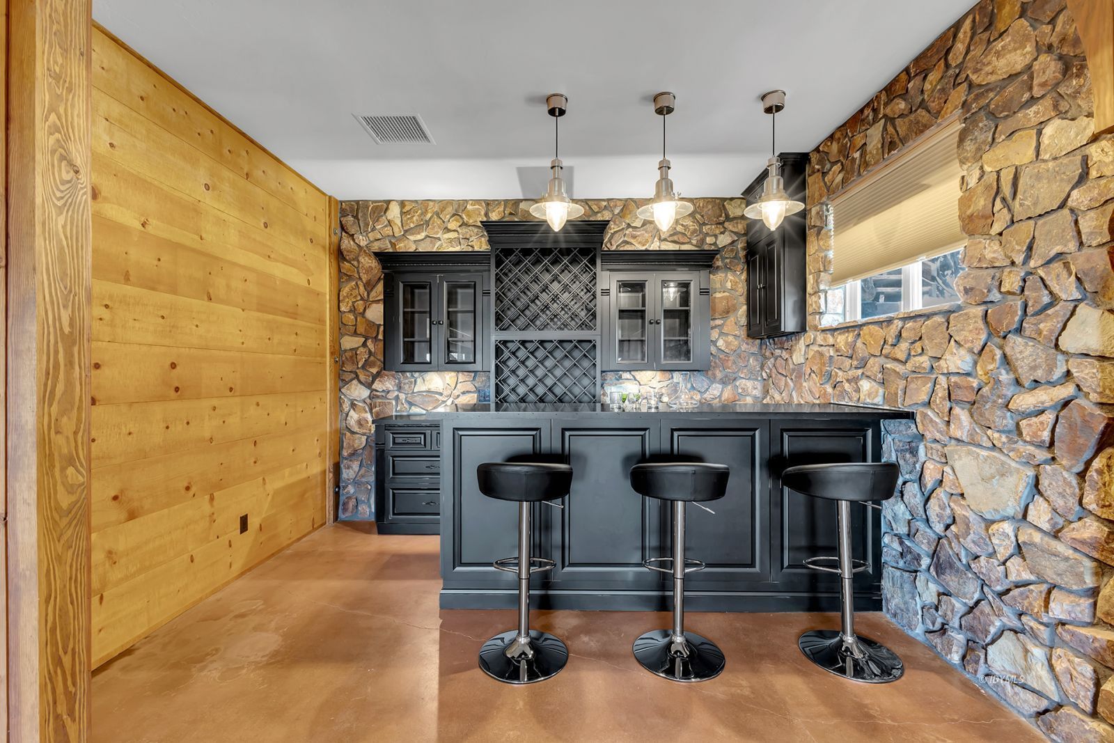 53015 Double View Drive Idyllwild, CA 92549 - Photo 75 of 99 a kitchen with a sink and chandelier