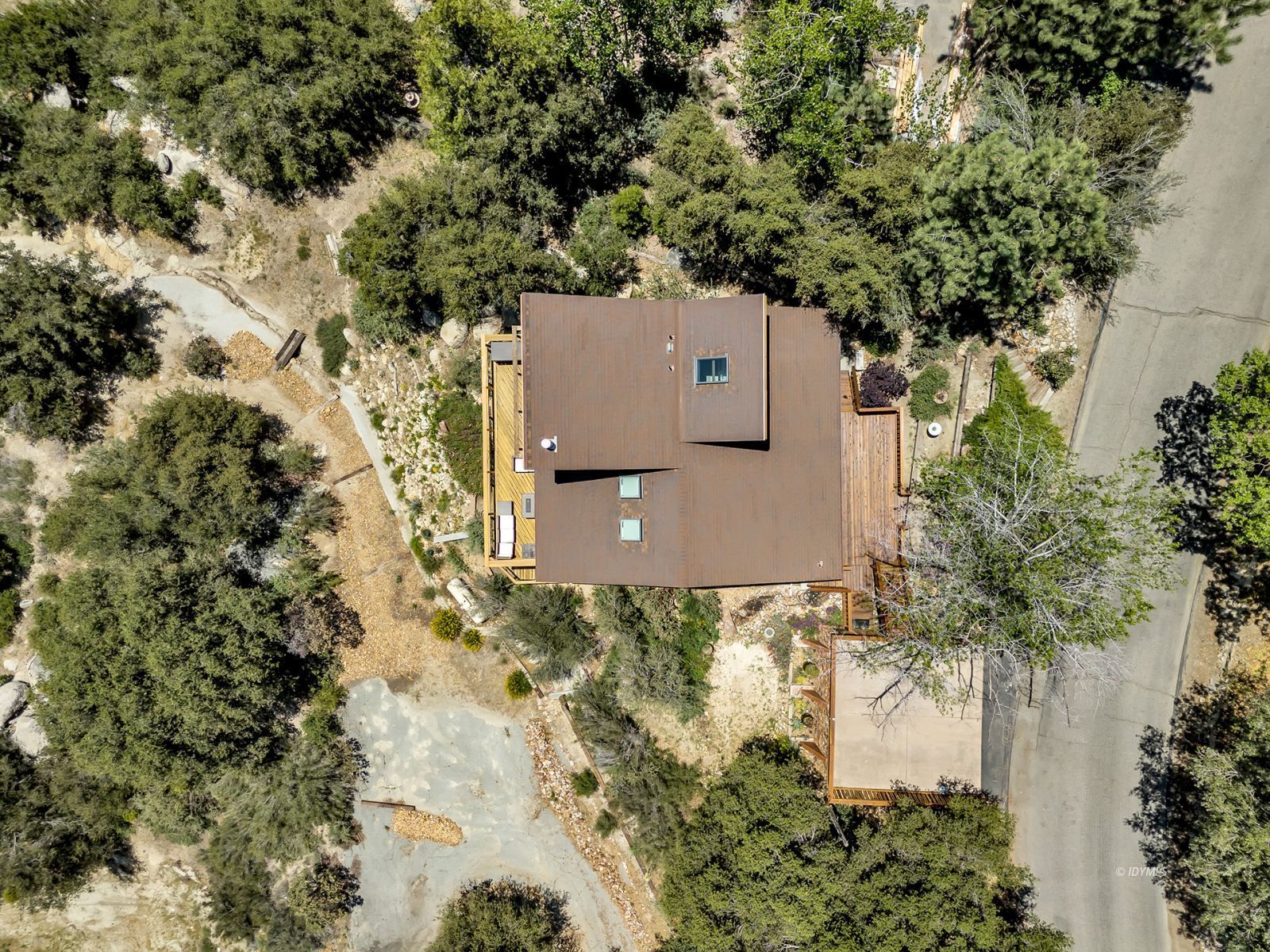 53015 Double View Drive Idyllwild, CA 92549 - Photo 8 of 99 an aerial view of a house with a yard and large tree