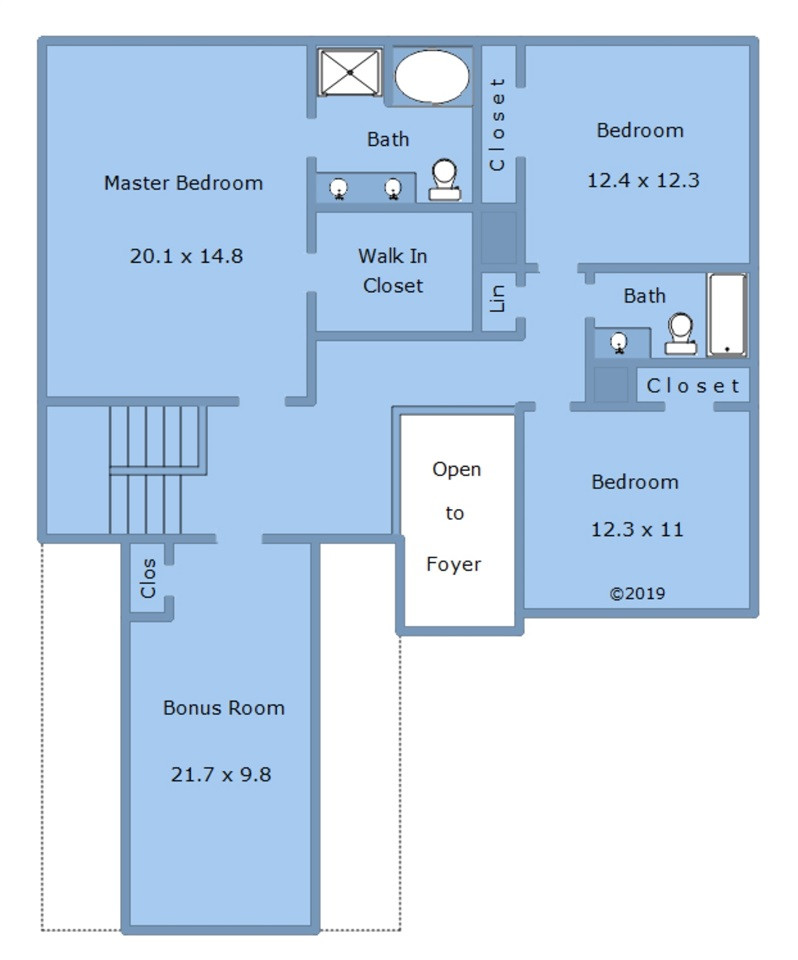 454 Jerome Road Durham, NC 27713 - Photo 30 of 30 2nd Floor Plan