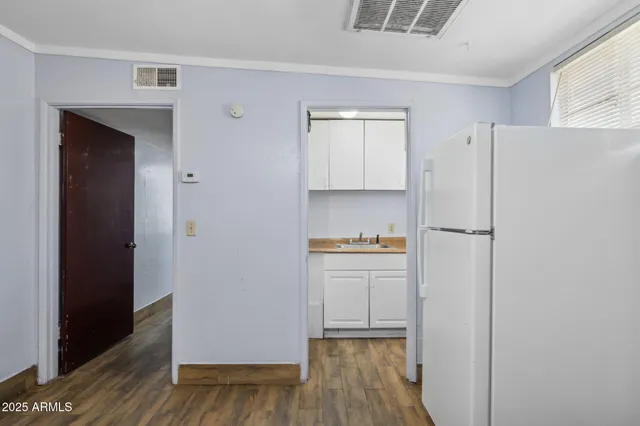 an empty room with a window