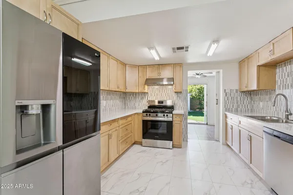 a view of a black gate