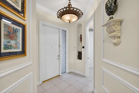 a bathroom with a mirror and a shower