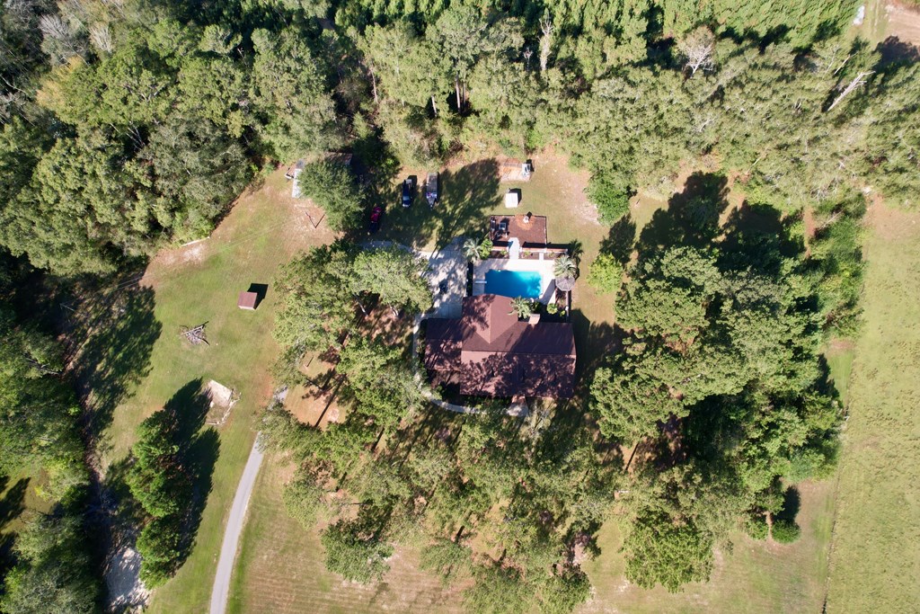 142 Gammage Road Eufaula, AL 36027 - Photo 43 of 47 an aerial view of residential house with outdoor space and trees all around