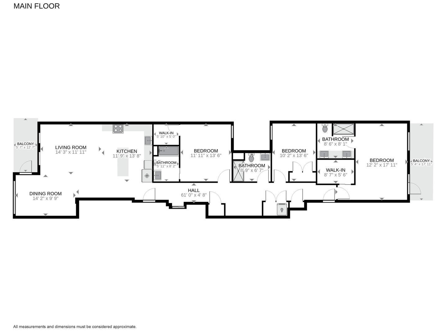 122 South Aberdeen Street, Unit 4S Chicago, IL 60607 - Photo 26 of 26 a picture of a floor plan