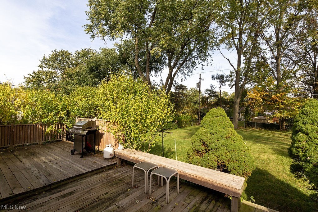 4897 South Sedgewick Road Cleveland, OH 44124 - Photo 27 of 31 Wooden deck with a view of the deep yard