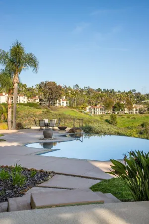 a view of a lake with a mountain