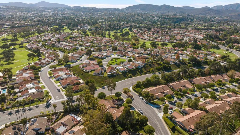 17823 Avenida Alozdra San Diego, CA 92128 - Photo 27 of 28 an aerial view of residential house with parking and mountain view