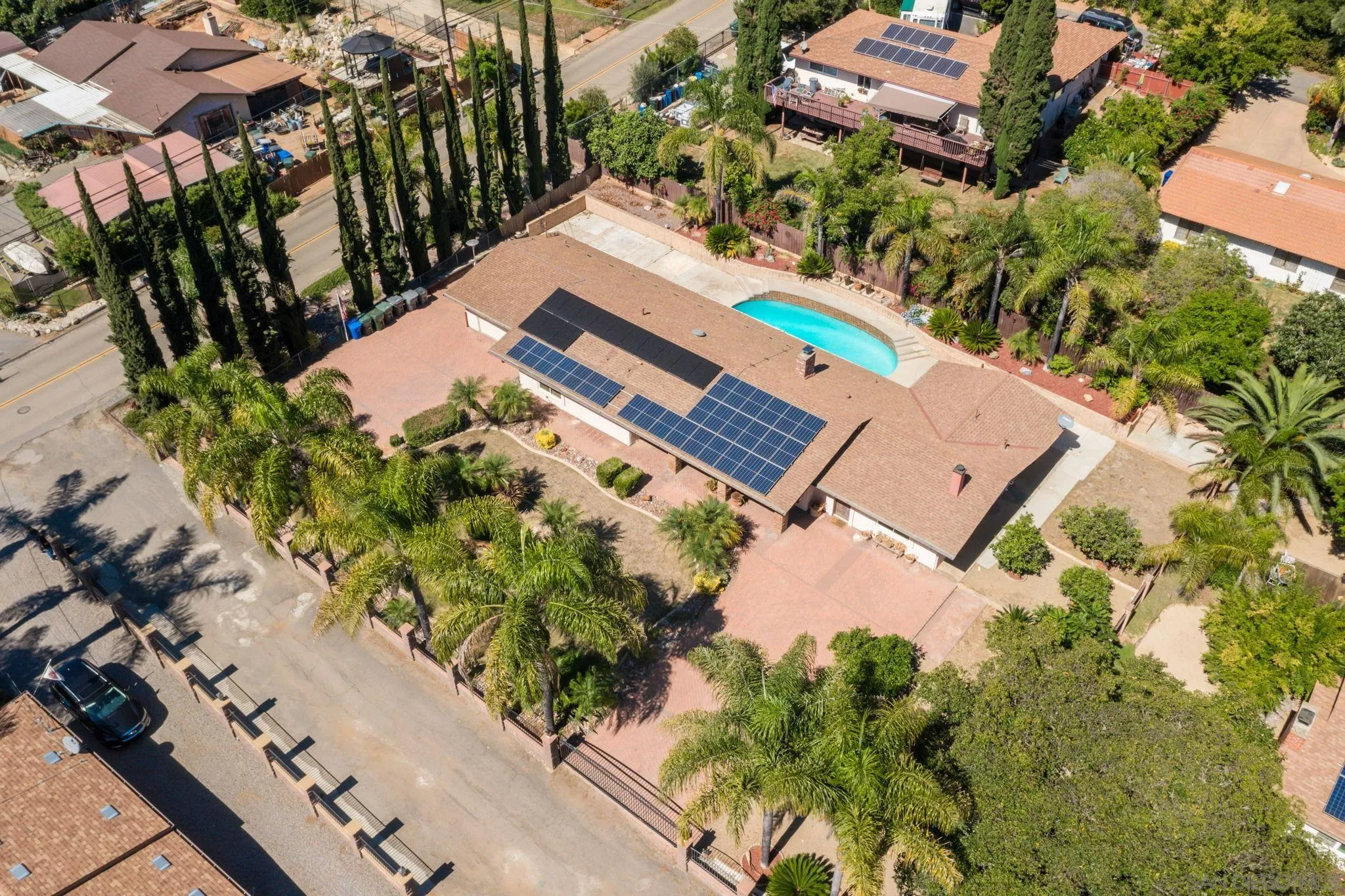 781 North Stage Coach Lane Fallbrook, CA 92028 - Photo 21 of 35 an aerial view of a house with a yard