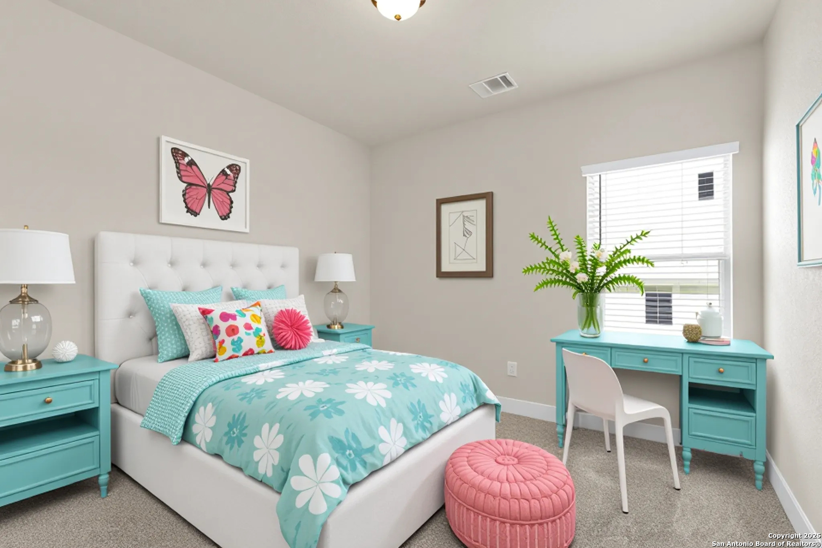 945 Foxbrook Way Cibolo, TX 78108 - Photo 16 of 20 a bedroom with a bed and a table