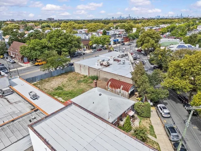 a view of a terrace with a garden and mountain view