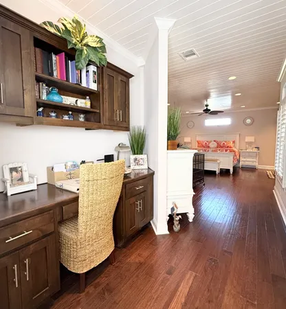 a kitchen with a stove and a microwave