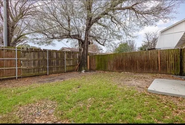 a backyard of a house