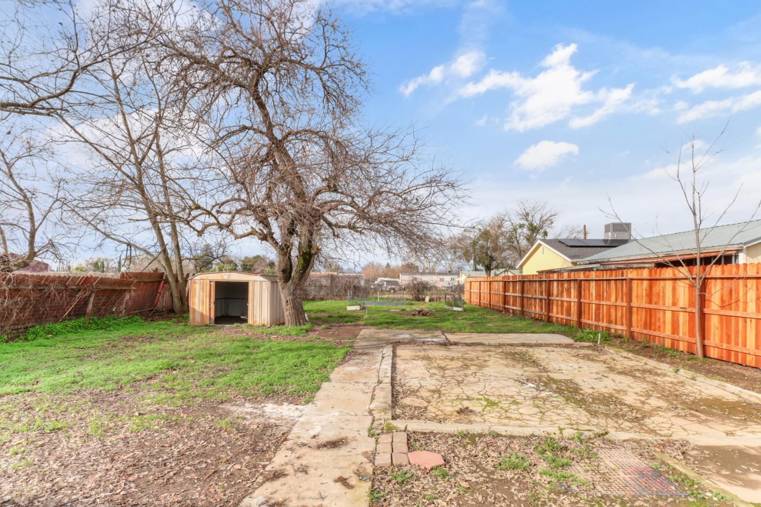 1099 Grand Avenue Olivehurst, CA 95961 - Photo 28 of 38 a view of a backyard with large trees