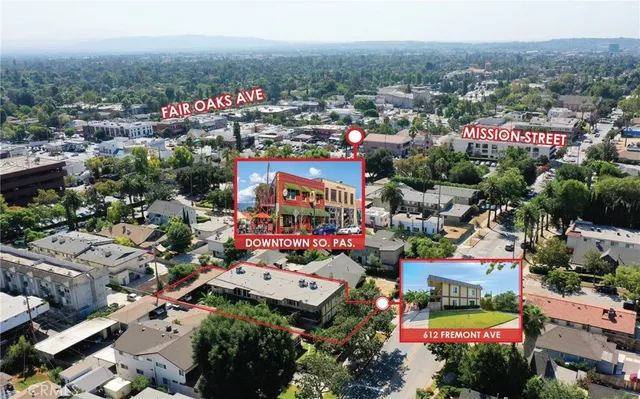 an aerial view of a city