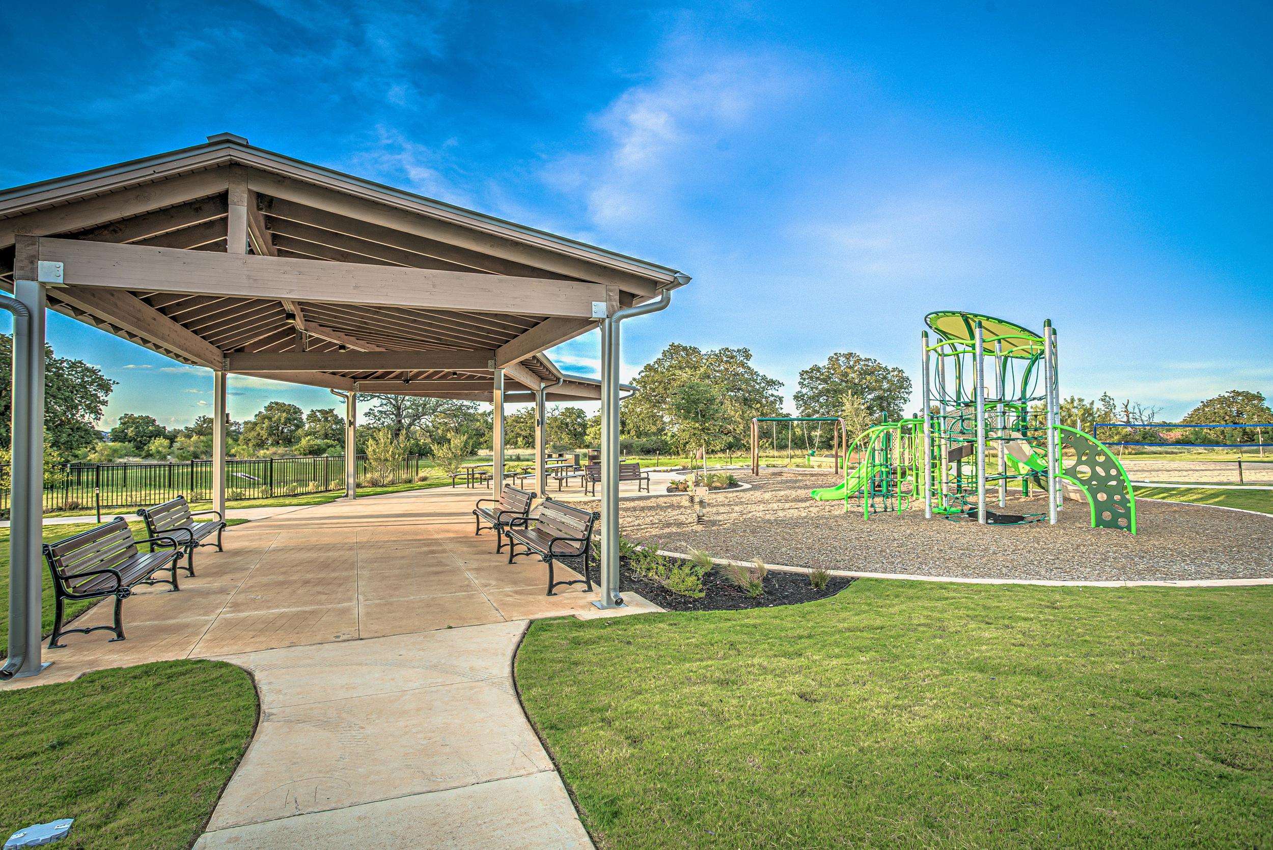 149 Slenderleaf Drive Marble Falls, TX 78654 - Photo 29 of 30 a patio with a yard table and chairs