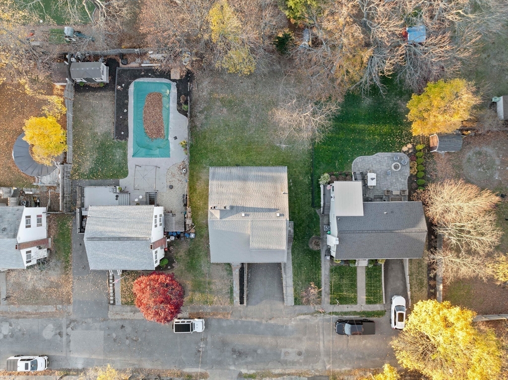 12 Prospect Park Boston, MA 02136 - Photo 35 of 42 an aerial view of a house with a yard and a garage