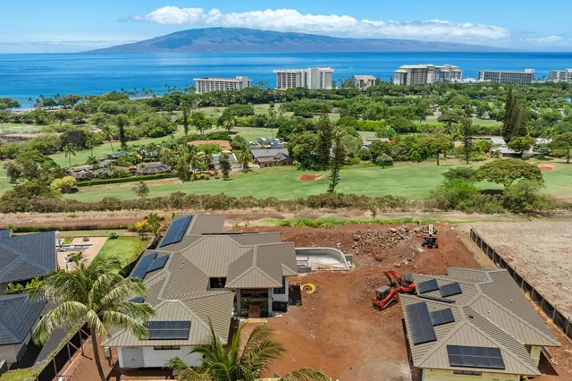 an aerial view of multiple house