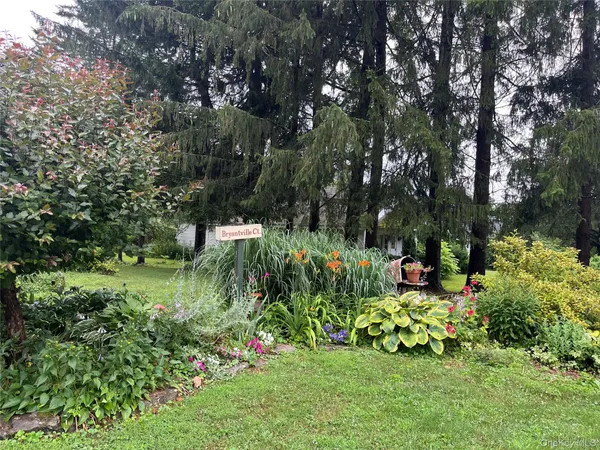a view of a yard with a tree