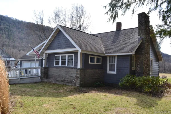 a brick building with a large windows