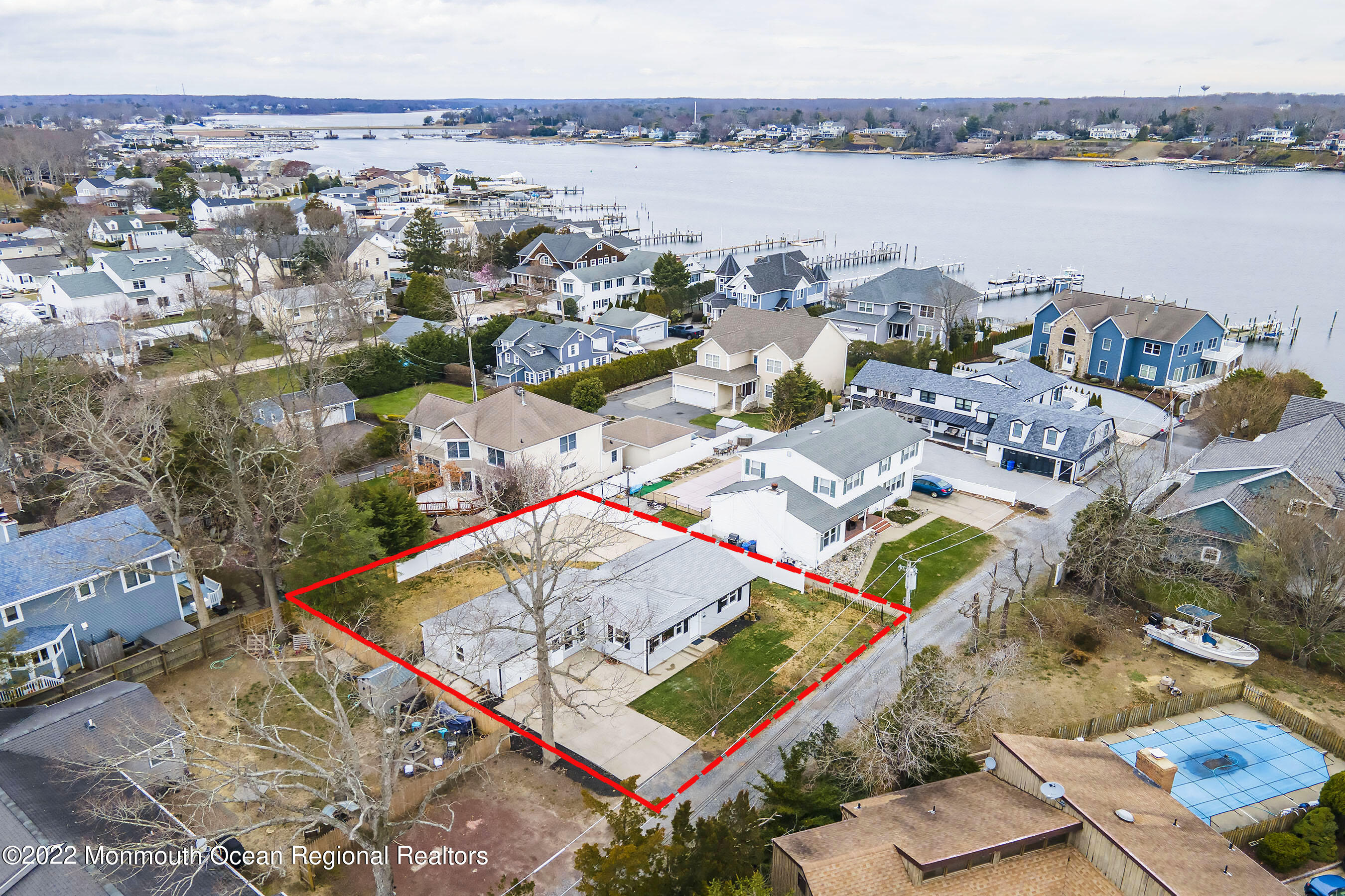 3105 River Road, Unit B Point Pleasant, NJ 08742 - Photo 3 of 23 an aerial view of a house with a lake view