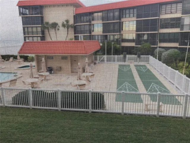a balcony with a garden