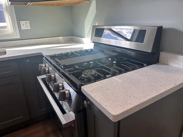 a close view of stove