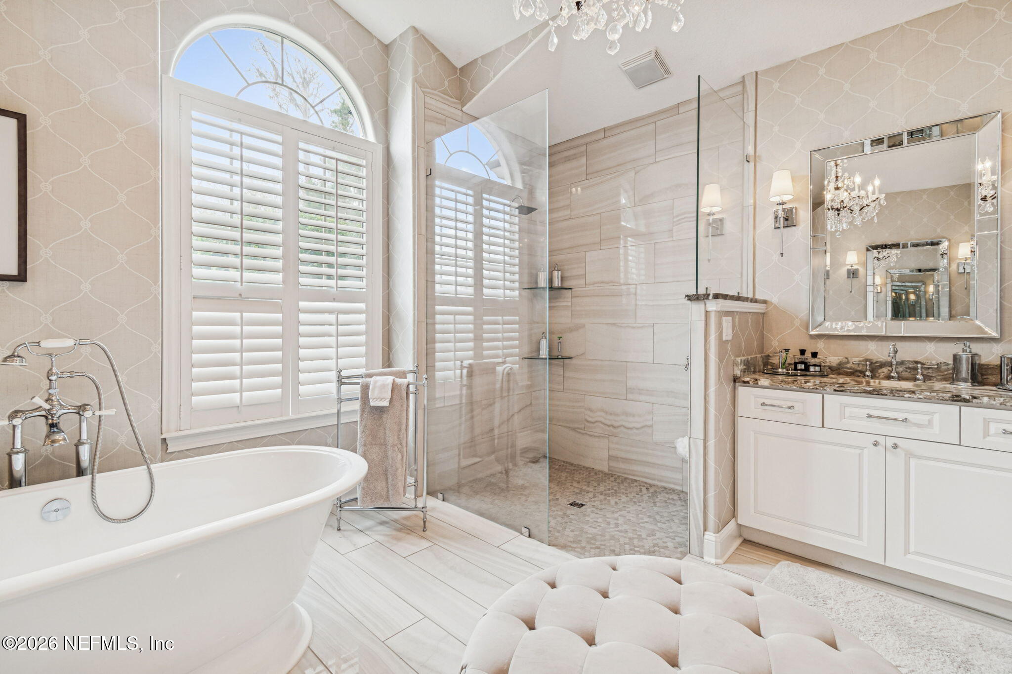 113 Natures Way Ponte Vedra Beach, FL 32082 - Photo 55 of 96 a bathroom with a granite countertop bathtub shower sink and toilet