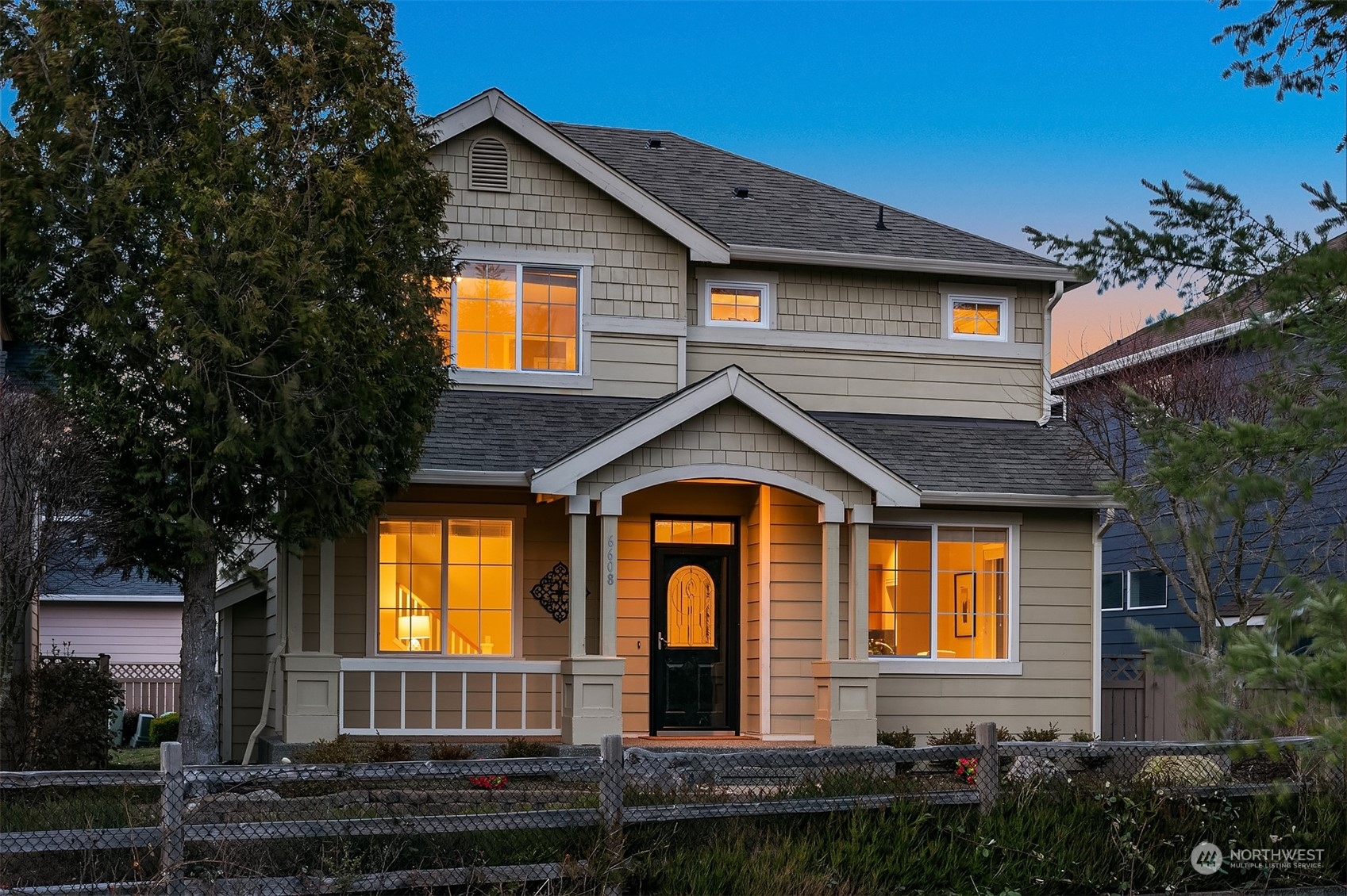 a front view of a house