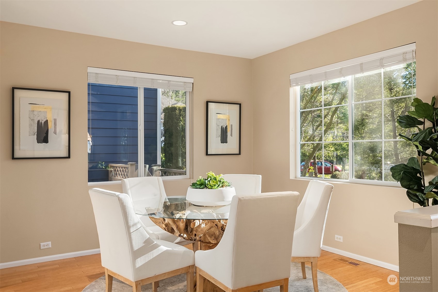 6608 West Crestview Loop Southeast Snoqualmie, WA 98065 - Photo 9 of 29 a view of a dining room with furniture window and outside view