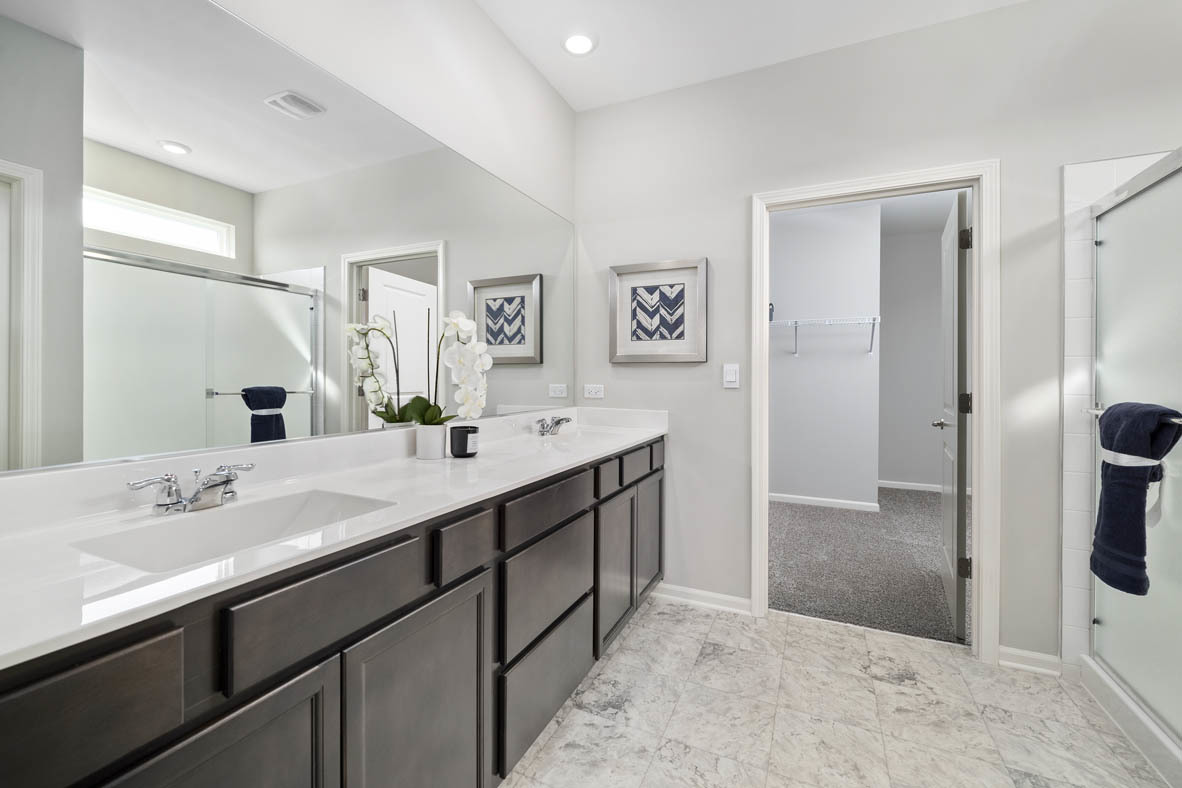 920 Eineke Boulevard Algonquin, IL 60102 - Photo 17 of 27 a bathroom with a double vanity sink mirror and shower