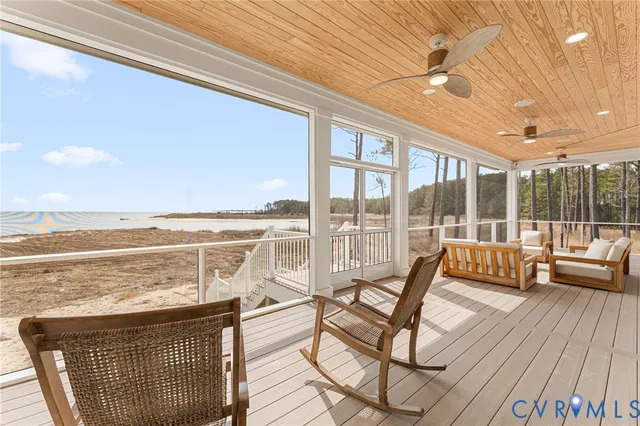 a building outdoor space with seating space