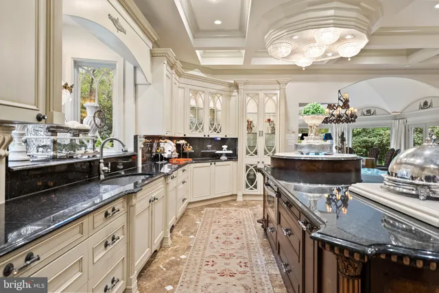 a very nice looking dining room with a table and chairs