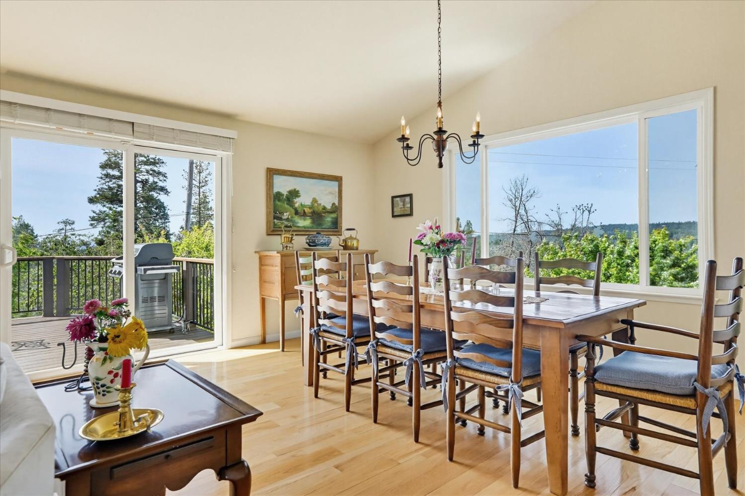 970 Morgan Ranch Drive Grass Valley, CA 95945 - Photo 9 of 76 a view of a dining room with furniture window and outside view