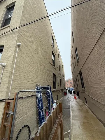 a view of a big building with many windows